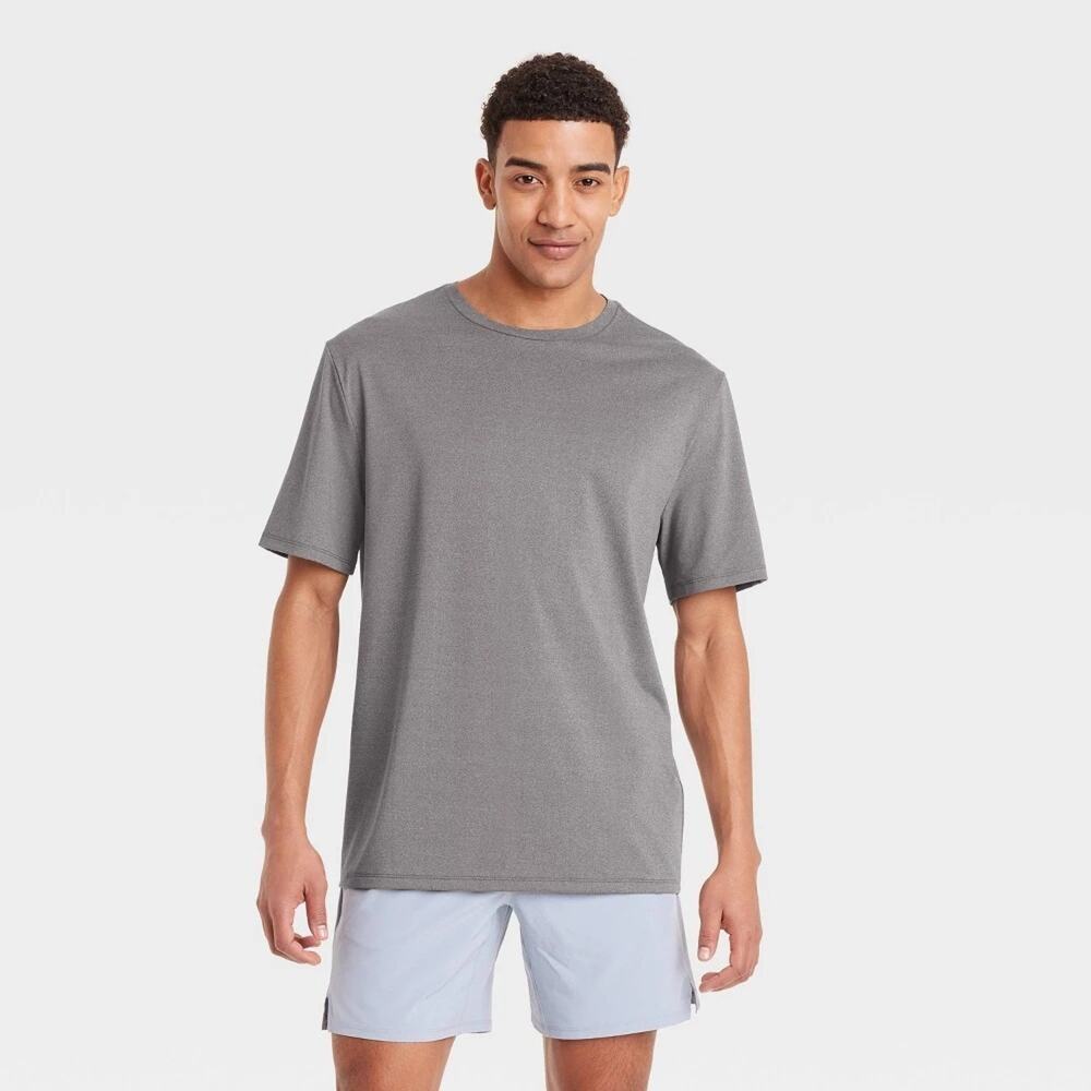 All in Motion Men’s Relaxed Fit Performance T-Shirt Heather Gray Size L